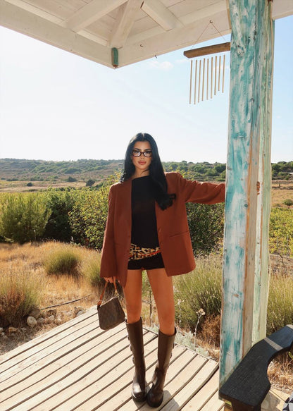 Mocha Oversize Blazer