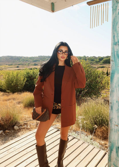 Mocha Oversize Blazer