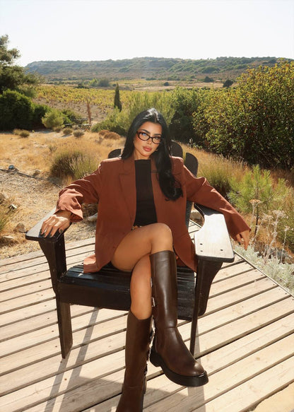 Mocha Oversize Blazer