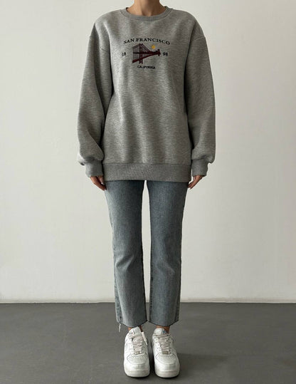 San Francisco Back-Zip Oversized Sweatshirt