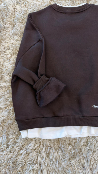 Janova Layered "1875" Fleece-Lined Sweatshirt