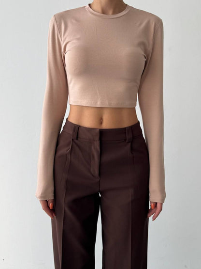 Long Sleeve Essential Crop Top