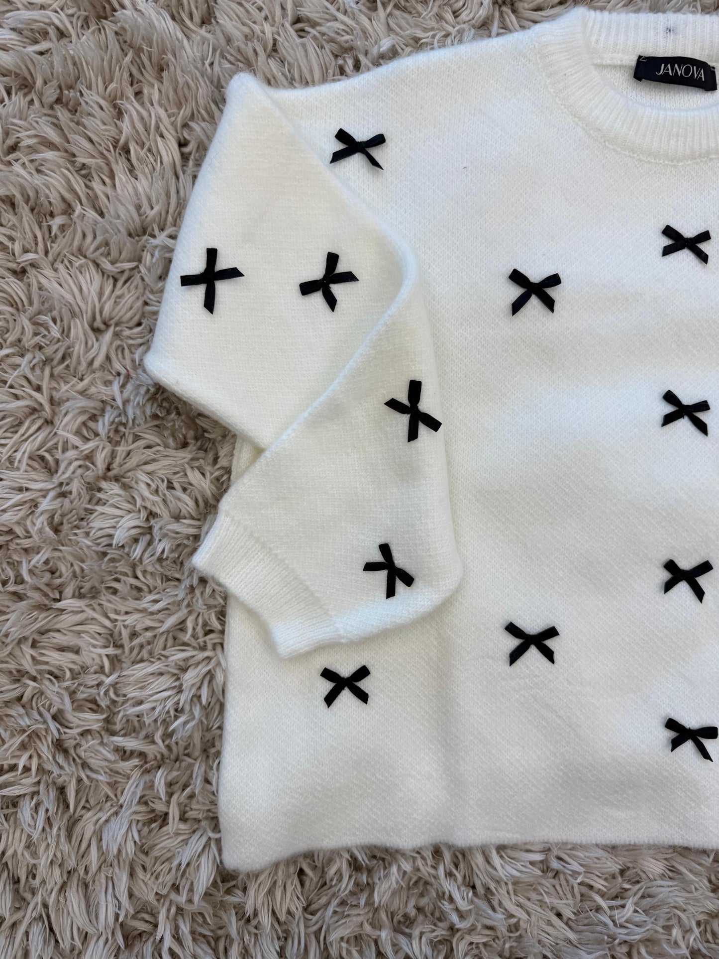 Mini Bow Oversized Knit Sweater