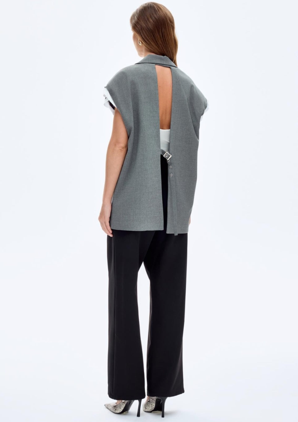 Open-Back Tailored Vest