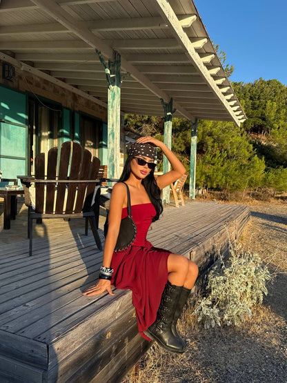 Sleevless Long Dress