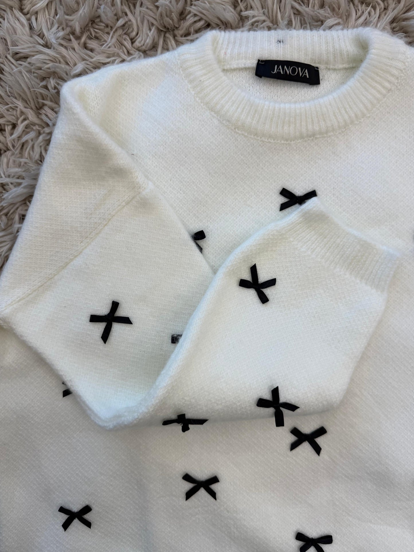 Mini Bow Oversized Knit Sweater