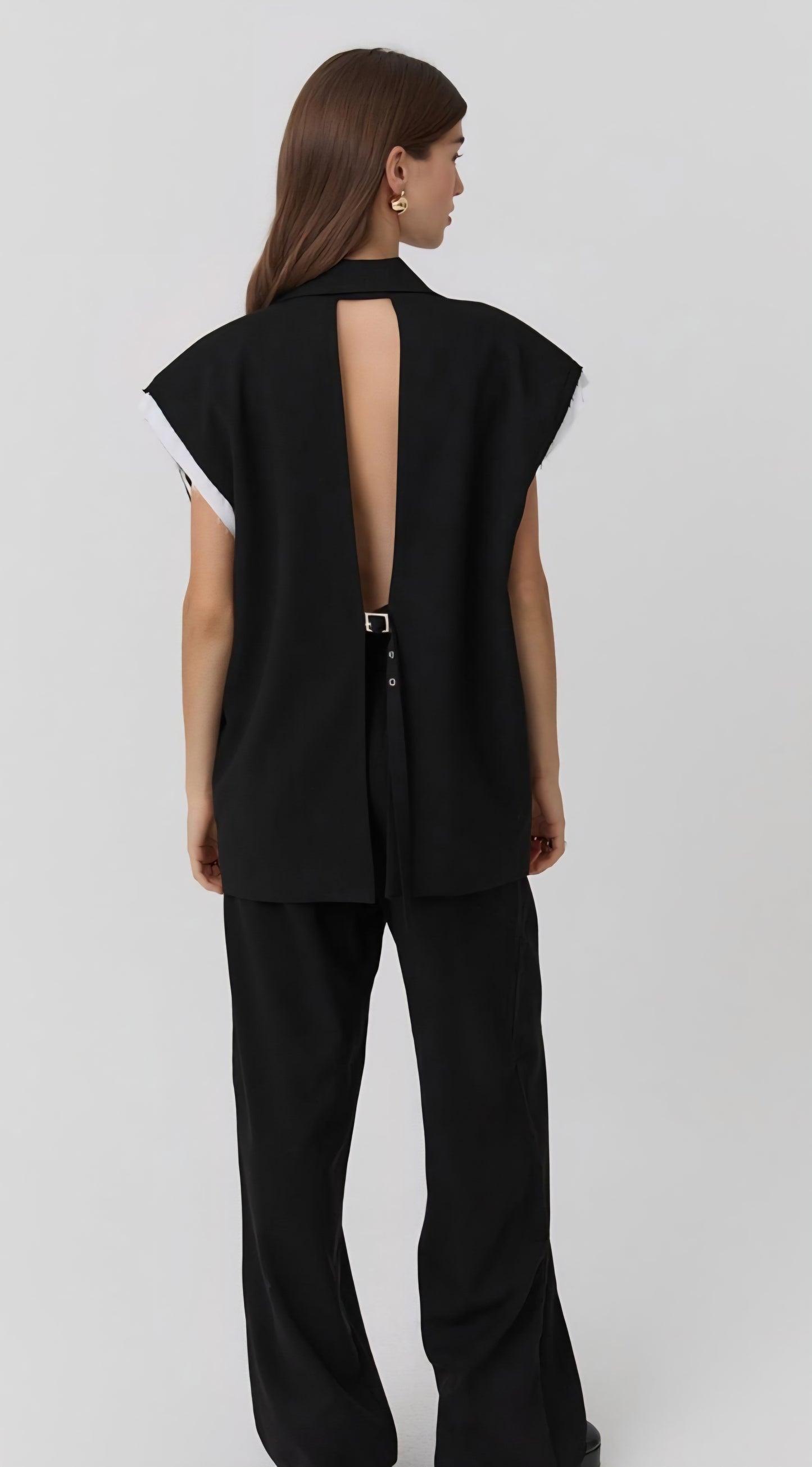 Open-Back Tailored Vest